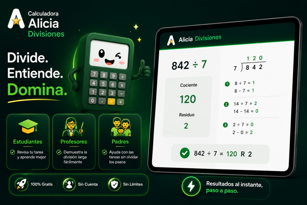 Calculadora Alicia Divisiones