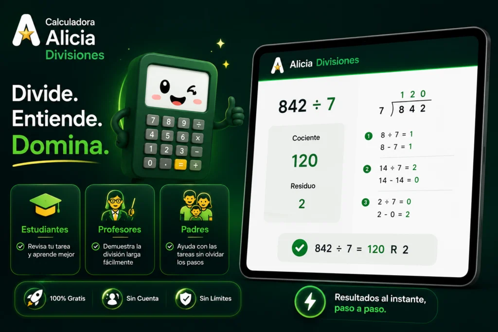 Calculadora Alicia Divisiones